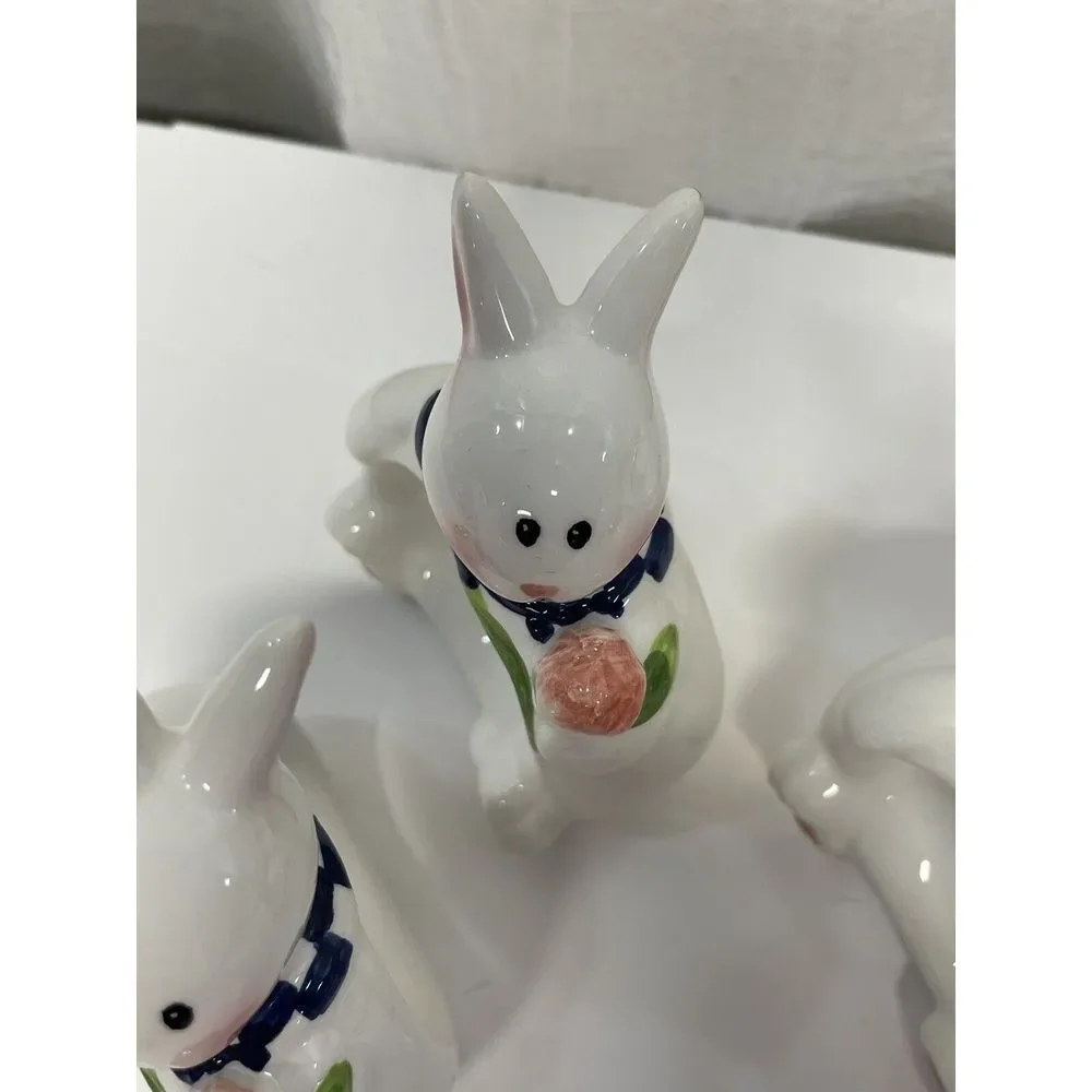 Easter Bunny Rabbit Napkin‎ Holders (4) Mercuries